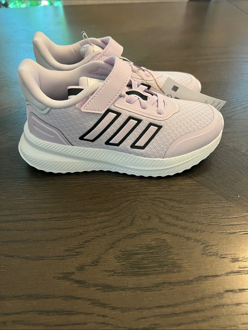 adidas Kids Light Purple Sneakers with Black Accents